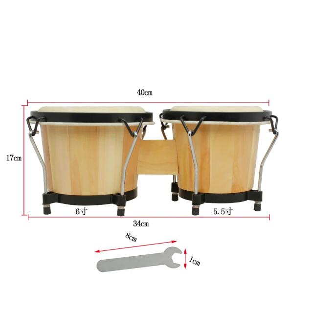 Tambor Cubano SLADE: Instrumento de Percussão Portátil em Madeira Sólida com Design Duplo para Jazz e Música Afro-Brasileira