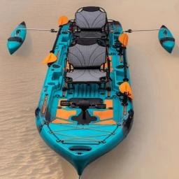 2 pessoas 3-modular à prova d'água paddle drive caiaque pesca e esportes ao ar livre top barco surf e design turístico - Image 2
