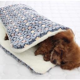 Cobertor macio macio para animais de estimação, tapete quente, respirável, pele amigável, impressão estrela bonito, cama de cães e gatos - Image 1