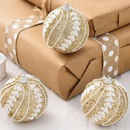 Enfeites de bola de natal lantejoulas glitter bolas pingentes árvore de natal decorações exclusivas festa de casamento melhor cena decoração suspensa - Image 4