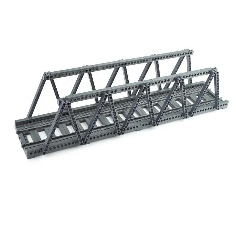 MOC-Cidade Trem Construção Tijolos Modelo Conjunto, Ferroviária De Alta Velocidade, Arco Ponte Trilha, Trem Bloco De Construção Brinquedos, DIY - Image 1