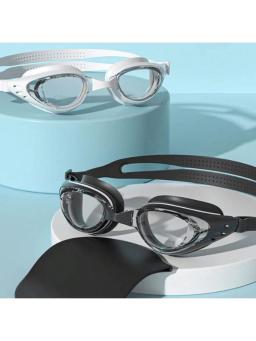 Óculos de natação anti-nevoeiro profissional para homens e mulheres, lente de proteção UV, impermeável, ajustável, silicone, adulto, piscina - Image 6