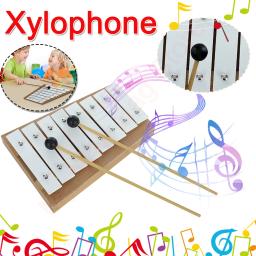 Xilofone de madeira para crianças, instrumento musical de percussão, glockenspiel com maletes para aprendizado pré-escolar, educação infantil Orff - Image 1