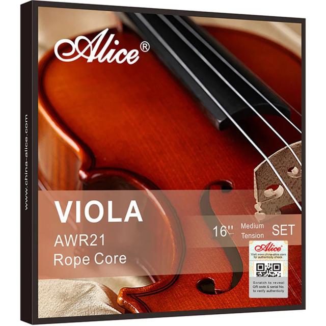 Cordas de Viola Alice Aço Corda Enrolamento Núcleo Média Tensão AWR21 High End 16"