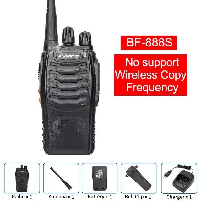 Baofeng BF 888S Long Range Walkie Talkie, Transceptor de rádio em dois sentidos para caça e hotel, UHF 400, 470MHz, 1 2 Pcs - Image 1