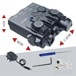 Lanterna tática DBAL-A2 versão simplificada m300a m600c led ponto verde vermelho arma de airsoft luz adequada para caça em trilho de 20mm - Image 3