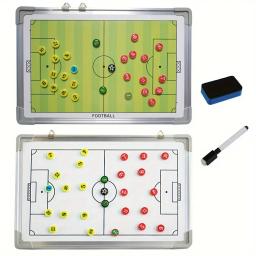 Futebol Treinadores Placa Com Quadro De Liga De Alumínio, placa De Ensino De Futebol Magnético, equipamento De Treinamento De Boardsoccer, 1Pc - Image 1