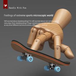 Skate de dedo profissional, cinco camadas, rolamento de madeira de bordo, roda de liga, ponta do dedo, local de skate, brinquedo balançável - Image 3