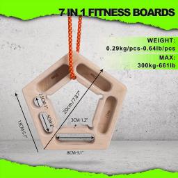 Placa de escalada, moldura de madeira portátil com cola, nível de forças múltiplas, para treinamento de força, 2pcs - Image 3