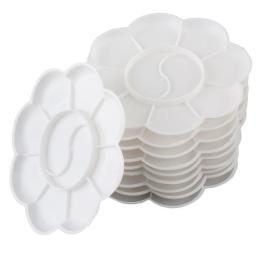 8 células bandeja de pintura de plástico flor de ameixa forma cor mistura paleta de pintura fácil limpeza ferramentas de pintura de arte diy artesanato suprimentos de arte - Image 4