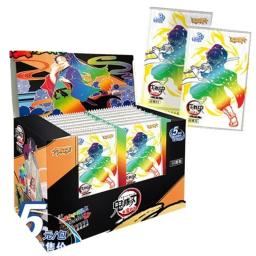 Novo anime demônio slayer caixa de cartões passatempo coleção tcg jogando jogo kamado tanjirou kamado nezuko cartão de personagem - Image 5