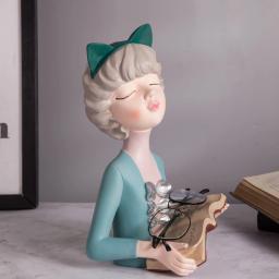 Garota moderna estátua estatueta de resina, decoração elegante, sotaque para sua casa, sala de estar, quarto, decoração de escritório, charmoso, 1 pc - Image 3