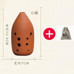 10 buracos xun f tom g tom ocarina flauta instrumento de música bom som antigo instrumento para crianças iniciante mão ateada fogo cerâmica - Image 5