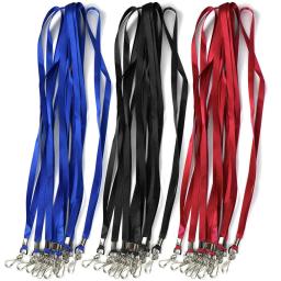 Corda de segurança do pescoço para o titular do cartão, crachá Keychain, ID Card Lanyards, preto, azul, vermelho, 50 pcs - Image 4