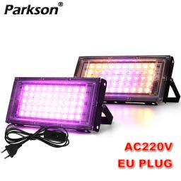 Full Spectrum LED Grow Light, Luz solar imitada, Lâmpada Phyto para Estufa, Iluminação Hidropônica para Crescimento de Plantas, Plug UE, 50W, 220V - Image 1