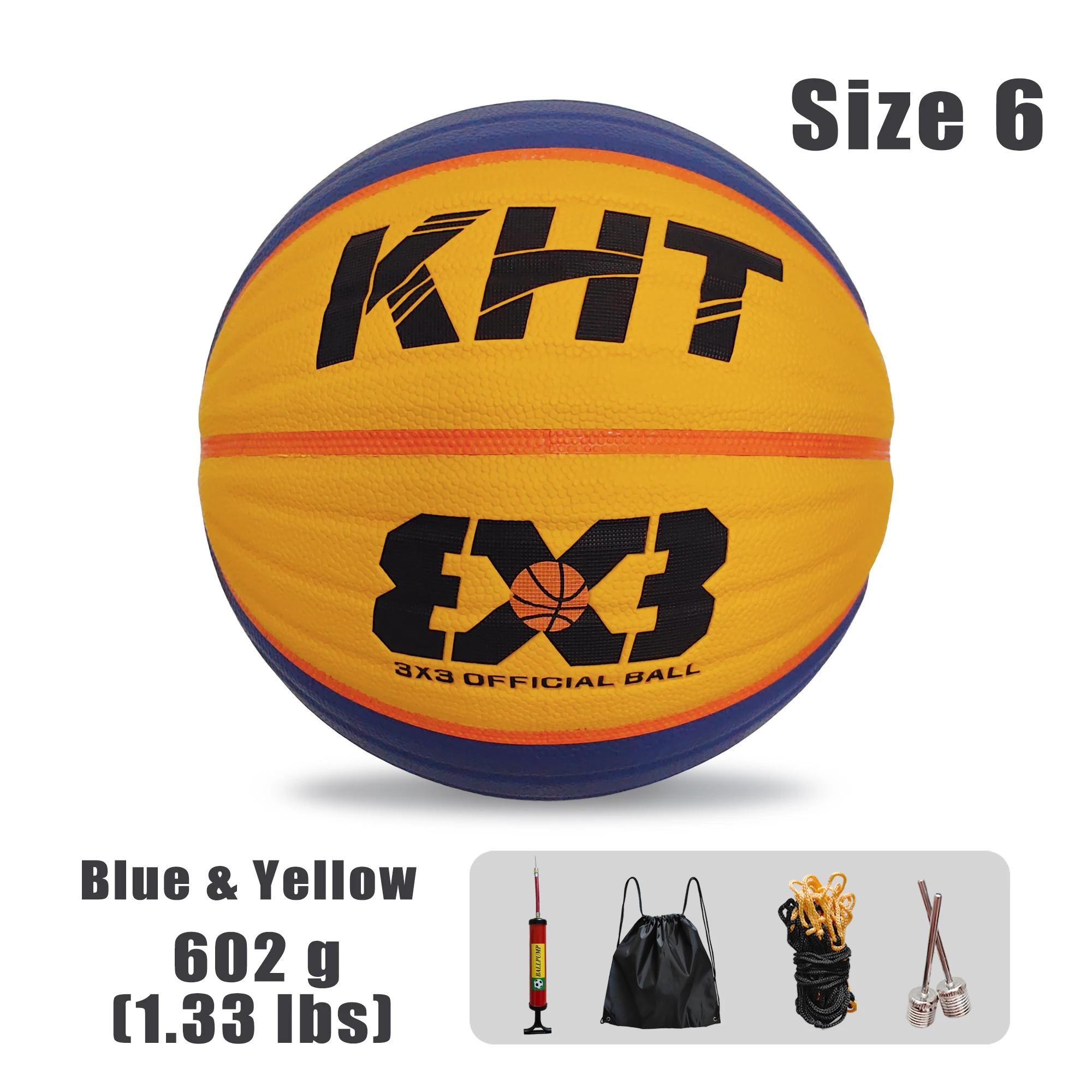 KHT-Match High Elasticity e Grip PU Basketball para mulheres e homens, Street Training Ball, tamanho 6, tamanho 7, 3X3 - Image 1