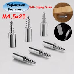 Yiqianyuan M4.5x25mm Parafusos auto-roscantes para armário, guarda-roupa, rack de armazenamento, parafuso de septo, suporte fixo com mangas de borracha - Image 1