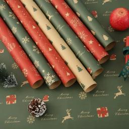 Kraft Gift Embrulho, Natal Gift Packing Paper, Parcel Packing, Art Craft, Decoração para casa, Fontes do partido festivo, 1 Pc, 3 Pcs, 5Pcs - Image 5