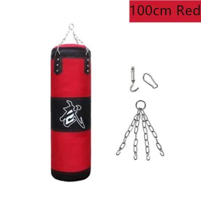 Durável Boxing Heavy Punch Bag com Corrente de Metal, Mosquetão, Fitness Training Gancho, Kick Fight Karatê, Taekwondo, Punch Sandbag - Image 1