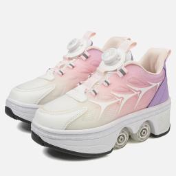 Patins infantis profissionais, patins artísticos para meninos e meninas, sapatos de rodas ao ar livre, linha dupla, 4 rodas, novo - Image 1