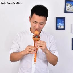 Chinês feito à mão hulusi bambu cabaça cucurbit flauta instrumento musical étnico chave de c para iniciantes amantes da música - Image 6