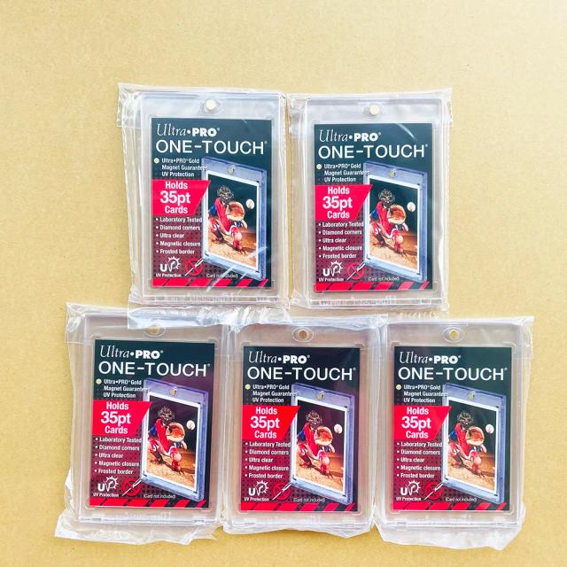 Porta-cartões magnéticos dourados para basquete, futebol e hóquei - compatível com cartões MTG Ultra Pro 35 PT