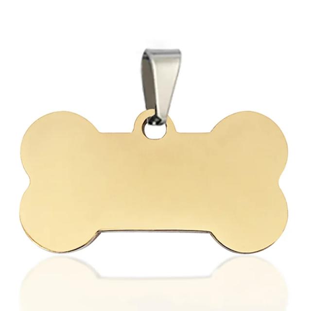 Colar Personalizado com Nome em Aço Inoxidável: Etiqueta de Identidade para Coleira de Cachorro Anti-Perda