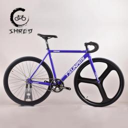 Tsunami-Fixed Gear Bike Track, Velocidade única Bicicletas De Corrida, Quadro De Alumínio 700C, Ciclismo Peças, personalizável, Sem Freio, Fixie, SNM100 - Image 4