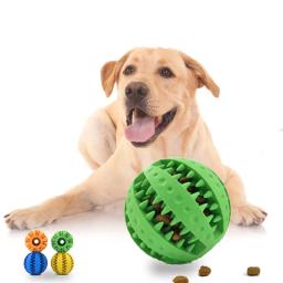 Bola de silicone para cachorro de estimação, brinquedo interativo resistente à mordida, para limpeza dos dentes de pequenos animais, produtos de 5/6/7cm - Image 5