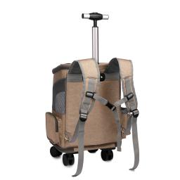 Grande Capacidade Portátil Pet Bag Mochilas Dobrável Universal Roda Trolley Caso Dog Bag Respirável Pet Viagem Mochila - Image 3
