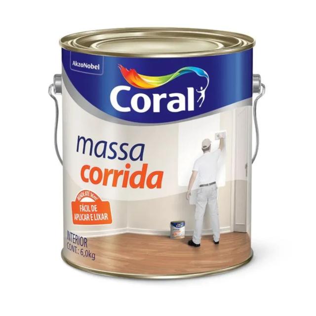 Coral Massa Corrida Interior 6 kg - Acabamento Perfeito para Seus Ambientes