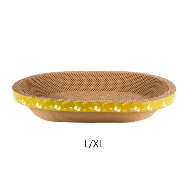 Arranhador Oval de Papelão Ondulado para Gatos, Sofá e Proteção de Móveis, Brinquedo Confortável e Macio para as Garras