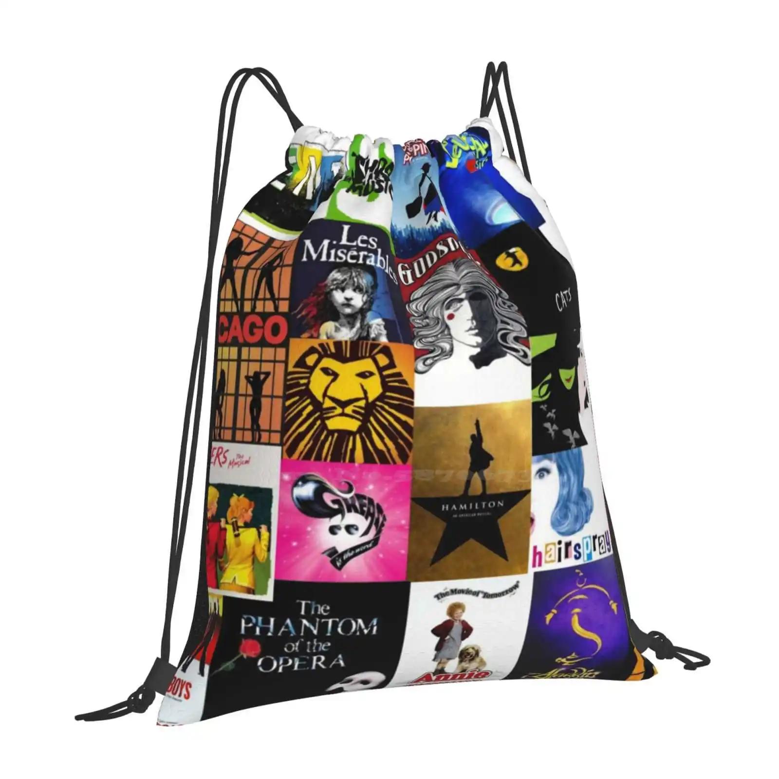 Mochila Unisex Música para Estudantes, Estágio Iii Sacos, Cantando Shows Teatro Palco, recém-chegados, Canção Broadway Mochila - Image 1