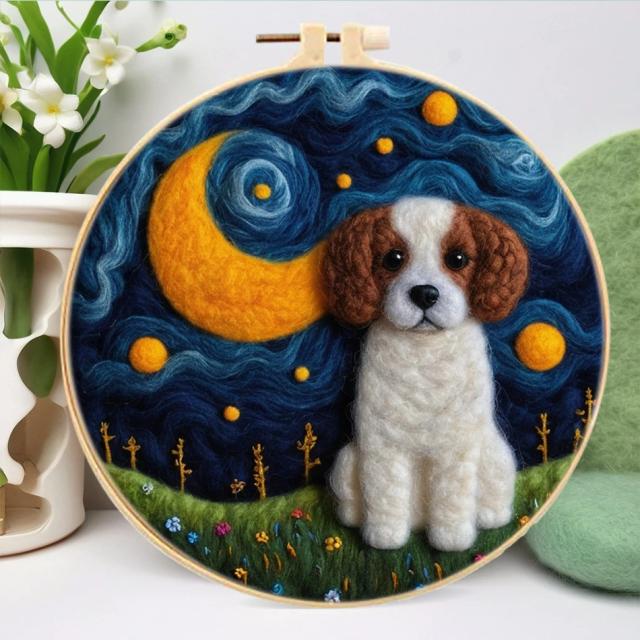 Kit Criativo de Pintura e Bordado em Lã GATYZTORY - DIY de Animais para Presentear Mamãe e Amigos