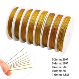 Fio De Cobre De Latão para Artesanato Artesanal, Fio De Beading, Cabo De Ouro e Prata, Pulseira e Colares, Corda DIY, 0.2mm, 0.4mm, 0.6mm, 0.8mm, 1mm - Image 6