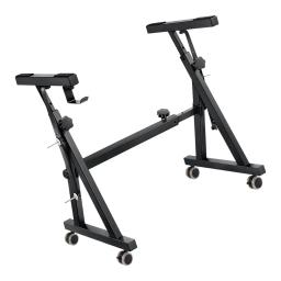 Suporte de teclado piano em forma de z, se encaixa 54,61 e 88 teclas, piano elétrico, ferro com rodas, resistente, ajustável para viagens - Image 3