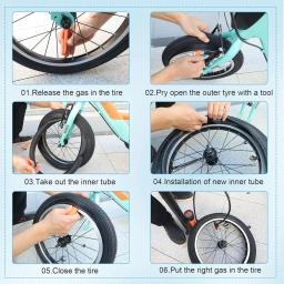 Zukka 2 pacote branco preto 20 Polegada pneus de bicicleta 20x2.125 pneu mtb acessórios e peças para bicicleta de estrada acessórios - Image 6