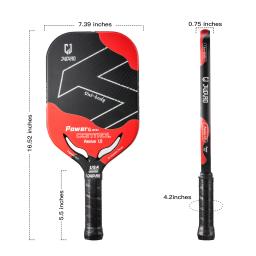 Juciao remo de pickleball de fibra de carbono com garganta aerodinâmica, aprovado pela usapa, raquete de pickleball termoformada de 19mm para energia e controle - Image 6