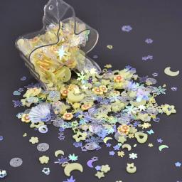 PVC Multi-Formas Shell Estrela lantejoulas, brilho no escuro, paillette para roupas de costura, acessórios DIY, decoração artesanal, 10g por saco - Image 4