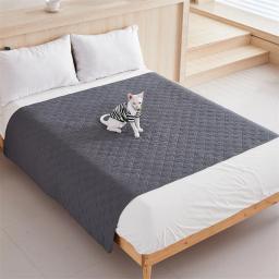 Capa de colchão xadrez monocromática para animais de estimação, colchonete, lençol, protetor, respirável, cachorro, gatos, crianças, colchão, protetor - Image 1