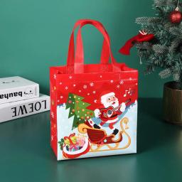 Saco laminado não tecido com boneco de neve Design, festivo, feriado, compras, Natal, perfeito para presentes, enchimentos de estocagem, inverno - Image 3