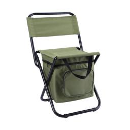 Cadeira dobrável ao ar livre com saco de armazenamento de gelo, encosto portátil, carga alta, Camping, pesca, 3 em 1 - Image 5