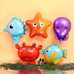 Balões de animais marinhos para crianças, Presentes de aniversário, Decoração do tema do oceano, Baby Shower, Cavalo marinho, Estrela do mar, Golfinho, Tubarão - Image 3