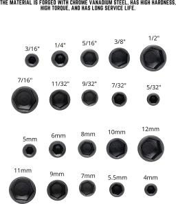 9 pçs/set 5mm-13mm hex soquetes manga bocais porca driver conjunto chave de fenda conjunto schroevendraaier conjunto bits ferramentas chaves de soquete - Image 3