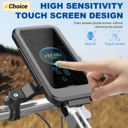 Suporte de celular impermeável para motocicleta e bicicleta, suporte de celular ajustável, suporte universal de bicicleta giratória de 360 ° - Image 1