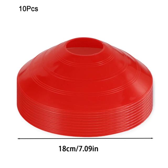 Conjunto de Discos e Cones para Treinamento de Agilidade - 10 Peças para Exercícios, Marcação de Espaços e Treinos de Futebol