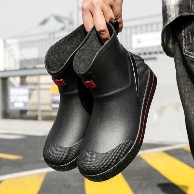 Botas de Chuva Masculinas Leves Impermeáveis Antiderrapantes