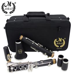 M MBAT-17 Keys 6 Anéis Clarinete com Kit de Limpeza, Peças Reeds para Iniciantes e Estudantes, Clarinete Preto B, Prática de Jogo - Image 3