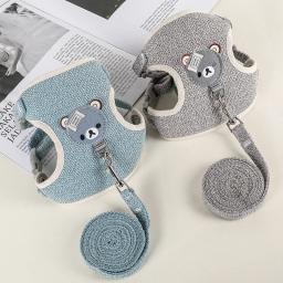 Coelho bonito Arnês e Leash Set, Bunny Pet Acessórios, Coletes, Outdoor Walking, Newest Pet Supplies - Image 4
