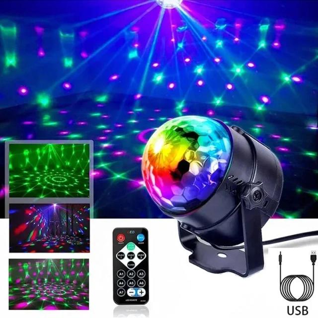 Ilumine suas Festas com o Strobe Light Controlado por Remoto: Efeitos Sonoros, Disco Ball e 7 Cores para Casa, Quarto e Eventos Especiais
